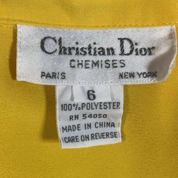 Christian Dior Women’s Dress Shirt – Vibrant Yellow – Size 6 - Picture 3 of 3